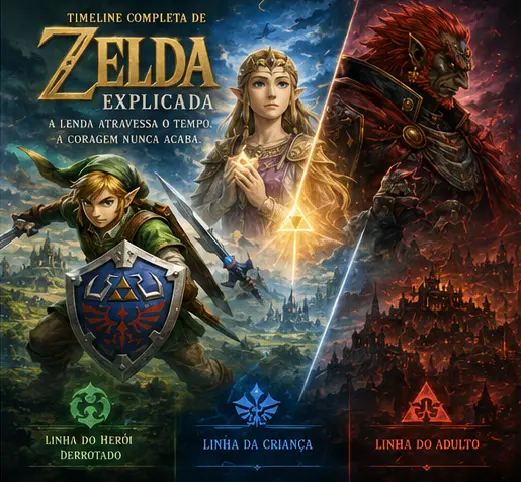 Timeline completa de Zelda explicada com todas as linhas do tempo oficiais