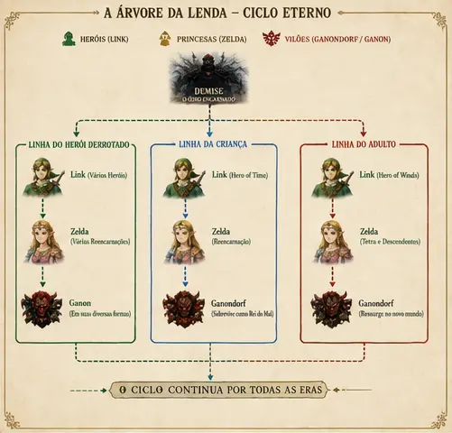 árvore genealógica zelda